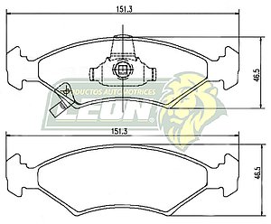 BALATA F.D. R.D. FORD FIESTA 00-08, FIESTA IKON 01-06, KA 01-09, COURIER 00-03