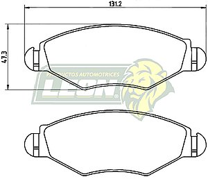 BALATA F.D. R.D. PEUGEOT 206, 306 97-06 AUSTERO, RENAULT KANGOO 03-05