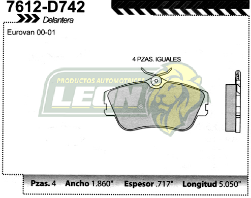 BALATA F.D. R.D. EUROVAN 2000 EN ADELANTE c/SEGURO SUPERIOR