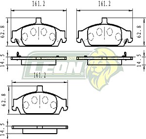 BALATA F.D. R.D. G.M. MALIBU 00-02, PONTIAC GRAND AM 02-05