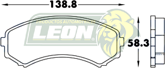BALATA F.D. R.D. MITSUBISHI MONTERO 01-06, ENDEAVOR 04-08, HONDA PASSPORT 02-04
