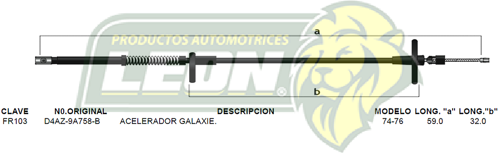 CHICOTE ACEL. GALAXIE 74-76