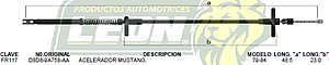 CHICOTE ACEL. MUSTANG 79-84