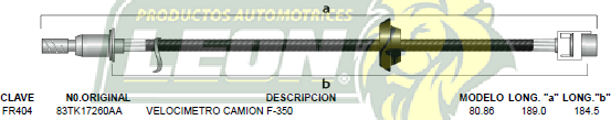 CHICOTE VELOC. MUSTANG FAIRMONT AUT. 79-81