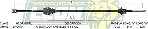 CHICOTE ACEL. CHEVELLE 6, 8 Cil. 70-72