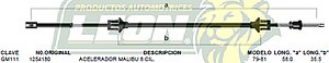 CHICOTE ACEL. MALIBU 8 Cil. 79-81