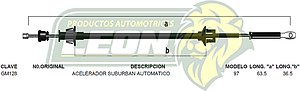 CHICOTE ACEL. SUBURBAN AUT. 97