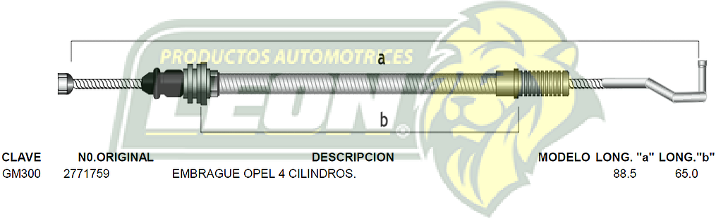 CHICOTE EMBR. OPEL 4C.