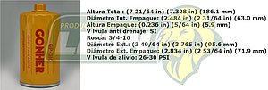 FILTRO ACEITE VW EUROVAN L5 2.5L 01-05, SERVICIO PESADO FORD TRACTOR 5610S 256 DIESEL
