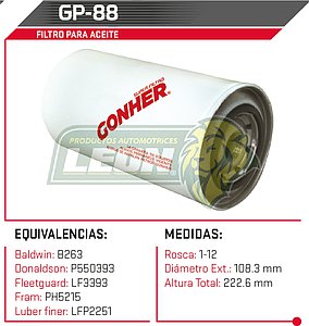 FILTRO ACEITE MERCEDES BENZ (SERV. PESADO)