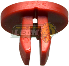 GRAPA PLASTICA PORTAPLACA MUELA FORD ROJA T/O