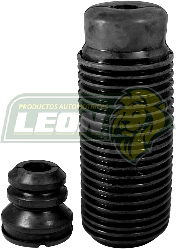 GOMA REBOTE AMORTIGUADOR NISSAN TSURU III 92-17, TSUBAME 92-04 DELANTERA CORTA C/CUBREPOLVO (SYD M-55) IMP.