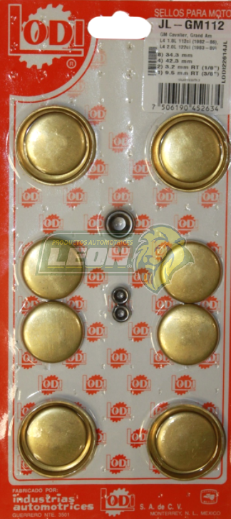 JUEGO SELLO GM CAVALIER, GRAND AM L4