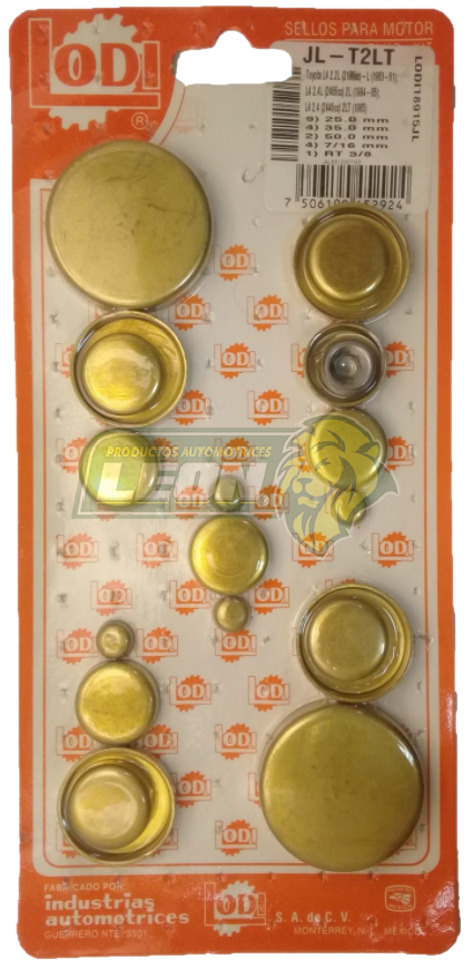 JUEGO SELLO TOYOTA L4 2.2 LT. 2188CC (81-83), L4 2466cc 2L (84-85)