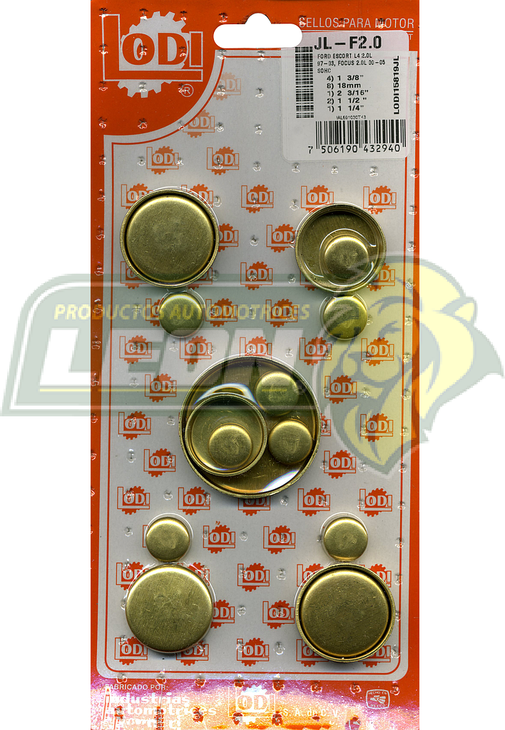 JUEGO SELLO MONOBLOCK ESCORT 2.0L 97-03, FOCUS 2.0L 00-05 SOHC