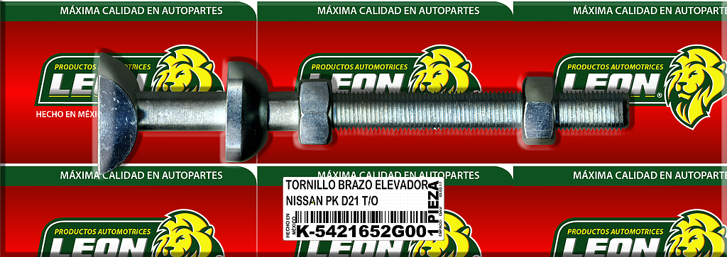 TORNILLO BRAZO ELEVADOR NISSAN PK-UP D21 94-11, FRONTIER 2WD 98-04 (HO15527) LGO: 132 mm LEÓN