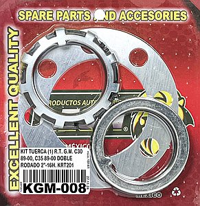 KIT TUERCA (1) R.T. G.M. C30 89-00, C35 89-00 DOBLE RODADO 2”-16H. KRT201