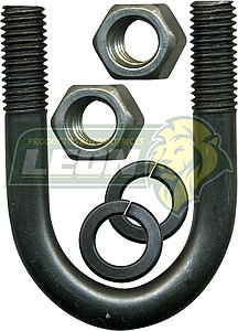 KIT DE ABRAZADERA CORTA PARA SUSPENSION C/RONDANAS DE PRESION Y TUERCAS LIVIANAS DE 9/16 STD.