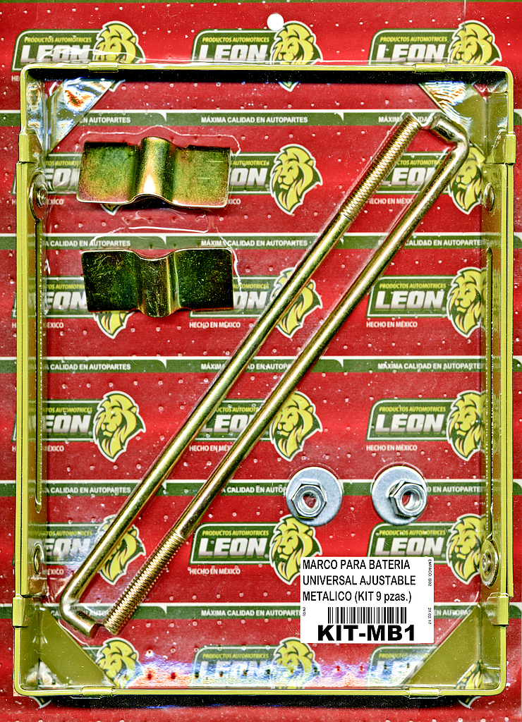 KIT MARCO BATERIA UNIVERSAL AJUSTABLE METALICO (9 pzas.)