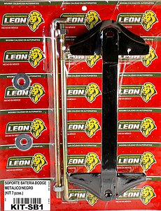 KIT SOPORTE BATERIA DODGE METALICO NEGRO (7 pzas.)