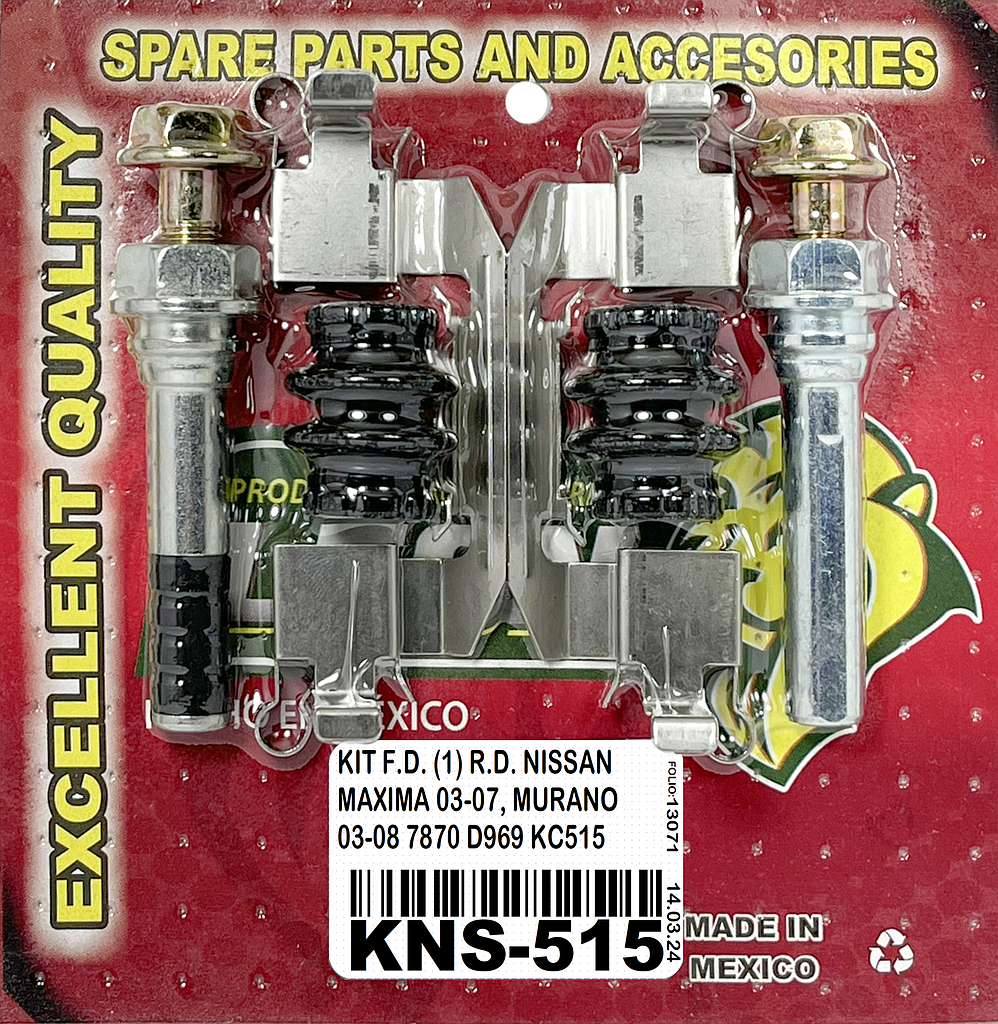 KIT F.D. (1) R.D. NISSAN MAXIMA 03-07, MURANO 03-08 7870 D969 KC515