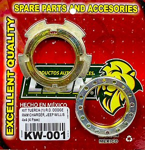 KIT TUERCA (1) R.D. DODGE RAM CHARGER, JEEP WILLIS 4x4, FORD F100 89-94, GMC VARIOS 89-94 1” 5/8-16H. KRD600