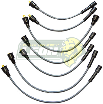 JUEGO CABLE BUJIA DODGE DART, DUSTER, VALIANT, VOLARE Å1981, D100, 150, 300, 350 Å1992 6C. M.225 ENC. CONV. Y ELEC. 7mm