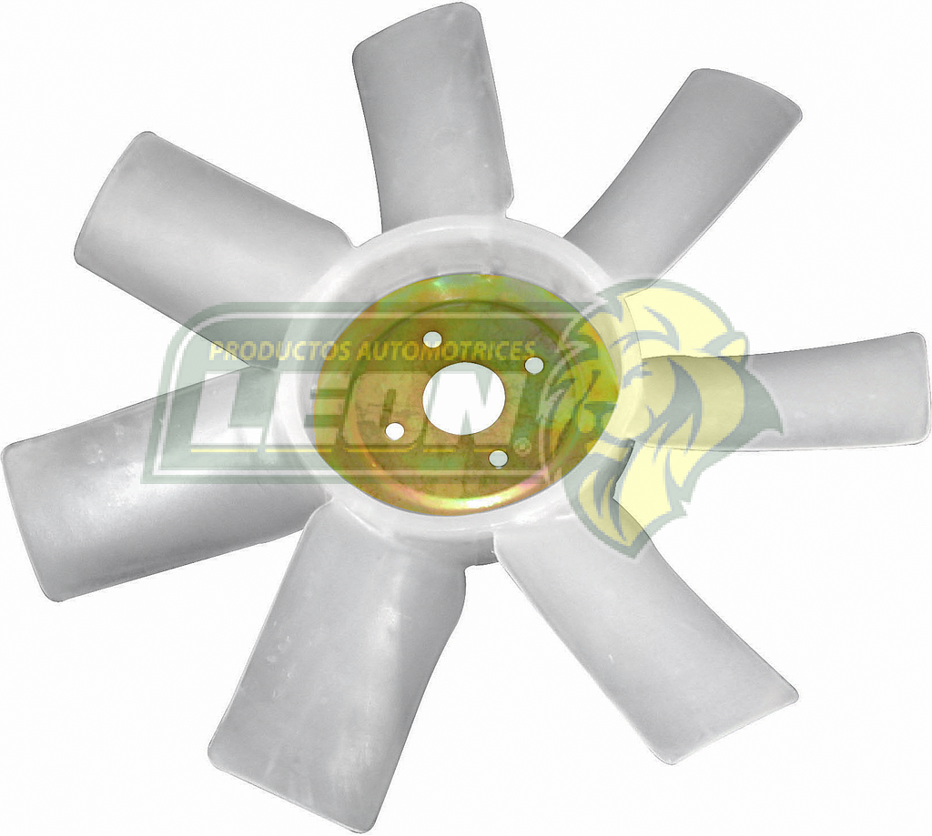 VENTILADOR PLASTICO DATSUN SEDAN, PK-UP J1600, 1800 88-93 CENTRO DE METAL HO663 7 ASPAS 4 HOYOS CENTRO DE METAL ØI: 3.2 cm, ØE: 34.5 cm