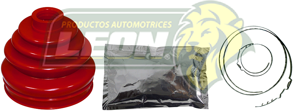 MACHETA UNIVERSAL MEDIANA ELASTOMERO ROJA (CON GRASA Y ABRAZADERA)