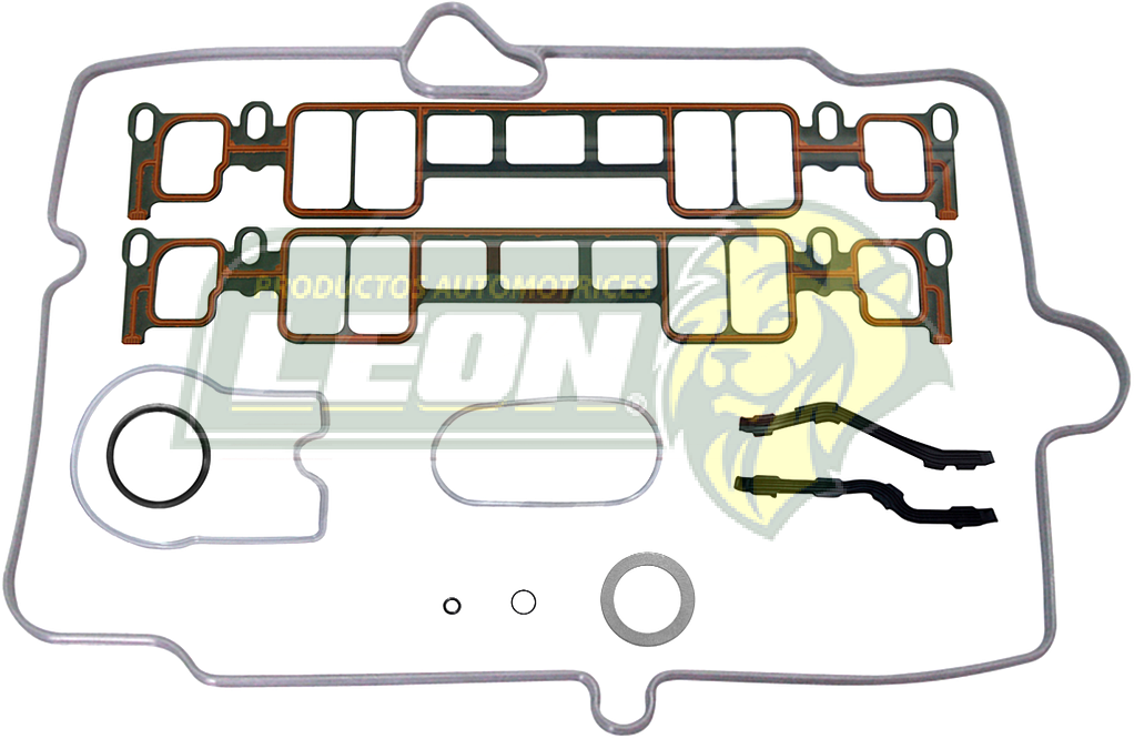 JUNTA MULTIPLE G.M. V8 5.0L, 5.7L VIN “M”, “R” VORTEC SUBURBAN, SILVERADO, C-2500, C-3500 INCLUYE: 2 JUNTAS TERMOPLASTICAS, 1 JUNTA PLENO, 2 JUNTA CUERPO ACELERACION, 2 COLILLAS MULTIPLE 96-03