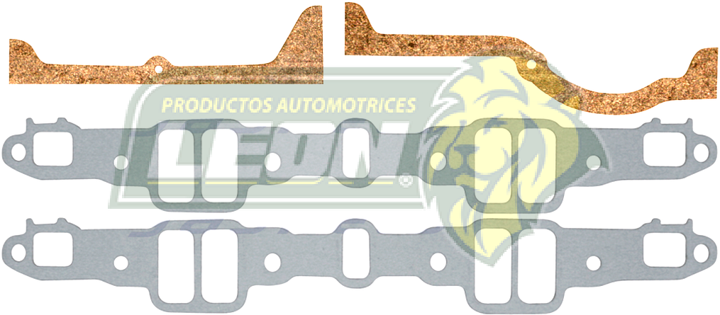 JUNTA MULTIPLE CHRYSLER/DODGE/PLYMOUTH V8 4.5L(4473CC), 5.2L(5211CC) OHV 16V; VOLARE, DART, FURY, SATELLITE, POLARA: 1964/1989.