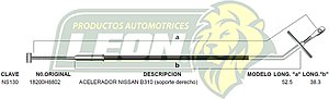 CHICOTE ACEL. NISSAN B310 (Sop. derecho)