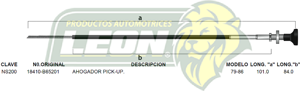 CHICOTE AHOGADOR DATSUN PK-UP 79-86