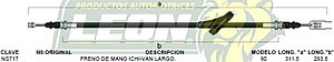 CHICOTE FRENO MANO ICHI-VAN LARGO. 90