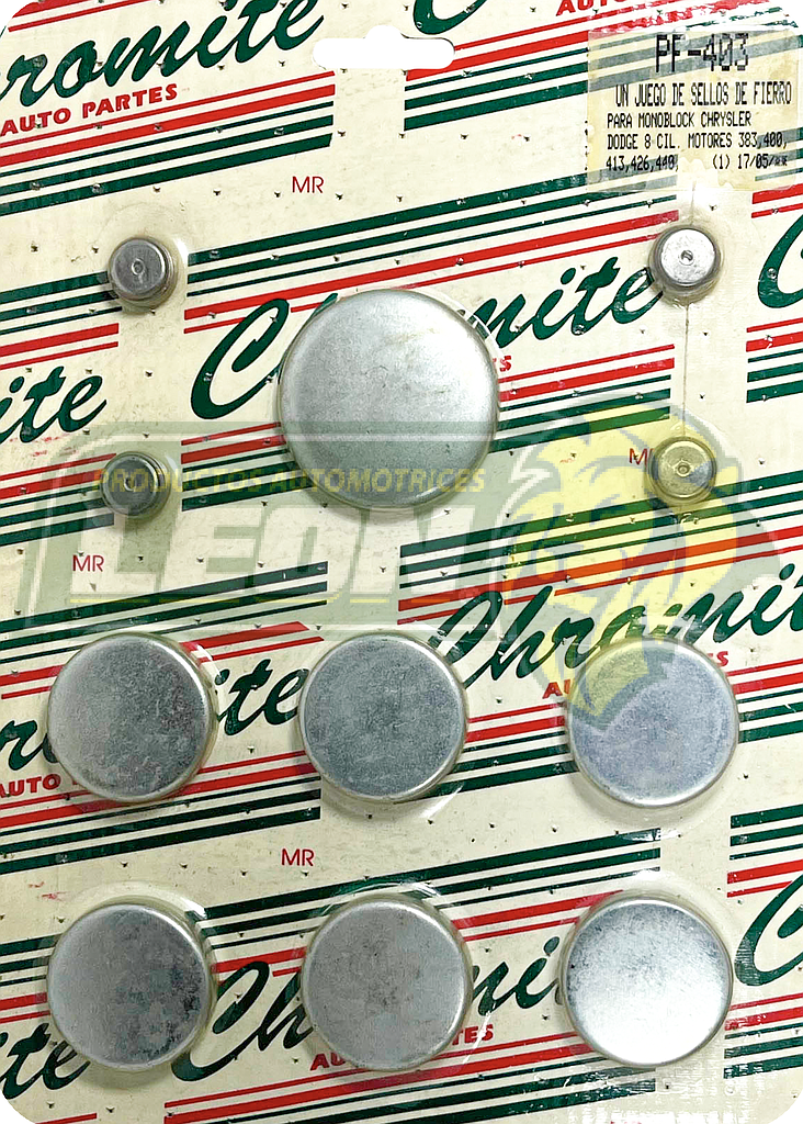 JUEGO SELLO MONOBLOCK CHRYSLER M.283, 400, 413, 426, 440 V8