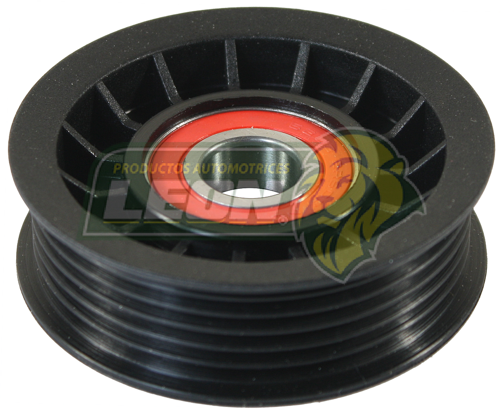 POLEA LOCA-TENSORA NAILON DOBLE CEJA 6 RANURAS FORD AEROSTAR, EXPLORER, RANGER, SABLE, WINDSTAR, G.M. AVALANCHE, AZTEK, ESCALADE, SILVERADO 2500 4X4, VENTURE ØE: 76 mm