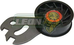 POLEA TENSORA NAILON LISA DOBLE CEJA C/SOPORTE METAL FORD TOPAZ 4 Cil. 2.3L 84-90 (KR-ND)