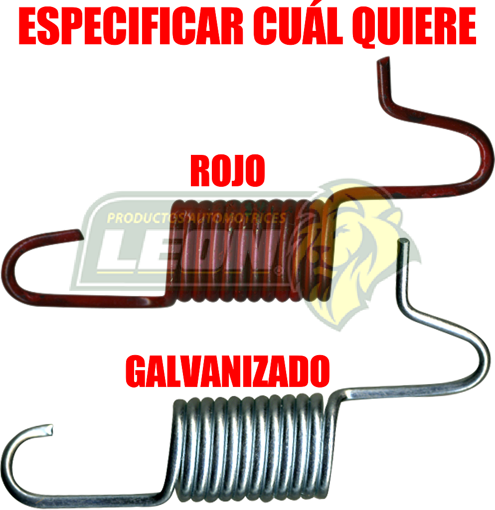 RESORTE ZAPATA CHICO NISSAN PK-UP D21 91-15, FRONTIER 98-08, URVAN GASOLINA Y DIESEL 02-17, NV350 13-14, NV300 07-13, NP300 D22 11-14, MAXIMA 91-92 1399-574
