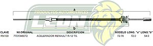 CHICOTE ACEL. RENAULT R12 TS 72-76