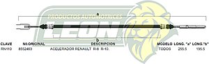 CHICOTE ACEL. RENAULT R-8 R-10 TODOS
