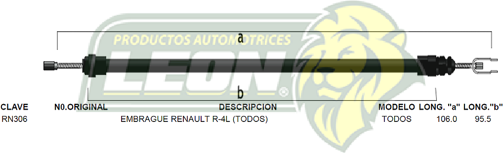 CHICOTE EMBR. RENAULT R-4L TODOS