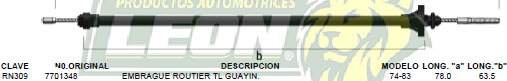 CHICOTE EMBR. ROUTIER TL GUAYIN 74-83