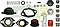 REPUESTO PALANCA VEL. Y VARILLAJE VW GOLF, JETTA, A2, A3, DERBY REPUESTO SUP. COMPLETO (25 pzas.)