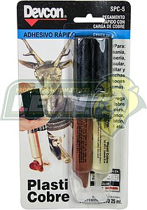 ADHESIVO RAPIDO (LIQUIDO) PLASTI-COBRE JERINGA 25 ml.