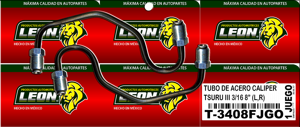 TUBO ACERO PARA FRENO 3/16 CALIPER NISSAN TSURU III FORMADO (JGO. L, R)