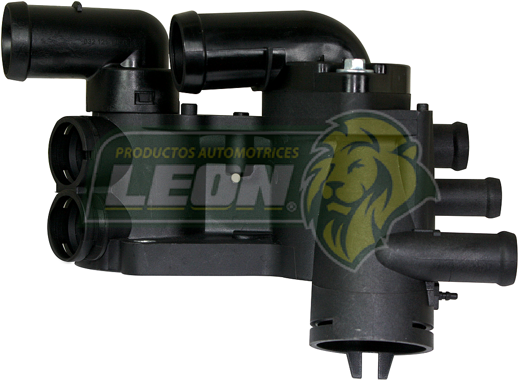 TOMA AGUA VW POLO 2.0L 4C. 01-06, CROSS FOX 1.6L 4C. 05Æ c/PIPETA, s/TERMOSTATO (PLASTICO)(NO INCLUYE TAPONES) (032-121-111-CL) (APLICA P/TERMOSTATO T-111)