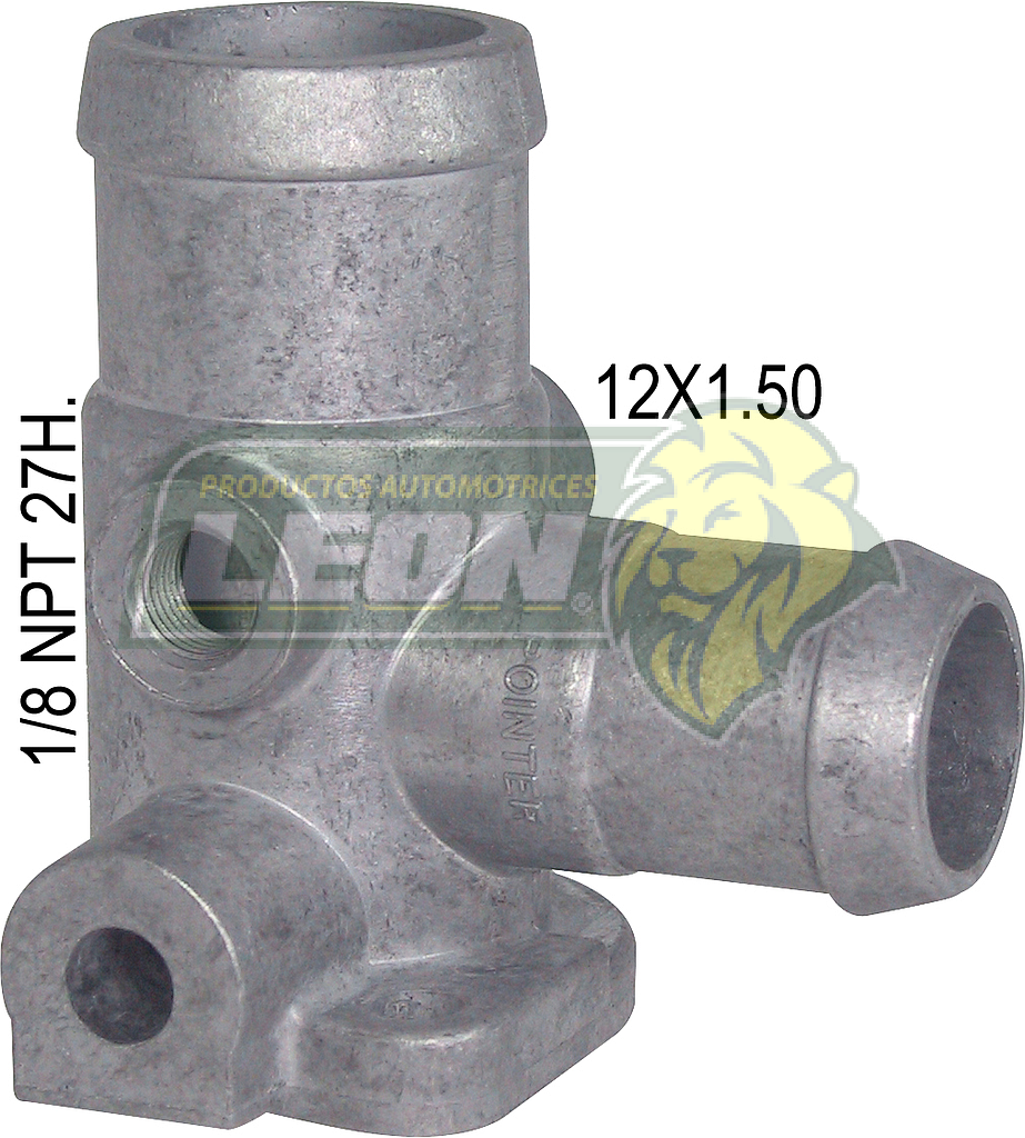 TOMA AGUA VW 1.8L 4C. POINTER 97-05, POINTER CITY Y MI, DERBY VAN 91-08 2 BULBOS 2 SALIDAS MIXTAS (ALUMINIO) (261211331)
