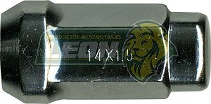 TUERCA CROMADA PLACACERO 14x1.50 mm LL.19 mm LARGO: 44.5 mmCOMBI, CHEYENNE, SUBURBAN, SILVERADO