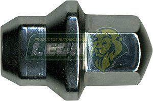 TUERCA CROMADA PLACACERO VOYAGER VOYAGER 00-05, TOWN & COUNTRY, 200, CONCORDE, PACIFICA, PT CRUISER, SEBRING 96-14, AVENGER, GRAND CARAVAN, JOURNEY, CALIBER, NEON, INTREPID 96-14 12x1.50 mm CAÑON Ø 20 mm LL.19 mm (01-297-1)