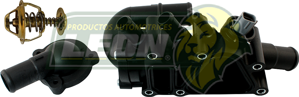 TOMA AGUA FORD FIESTA, IKON, KA 4C. 1.4, 1.6L (ALACRAN Y TORTUGA) TODOS (HOUSING, TOMA AGUA (2), JUNTA, TERMOSTATO, O-RING, SENSOR Y SEGURO) “PLASTICO” (1254371) APLICA PARA: 7274-H, 7274-H-T)